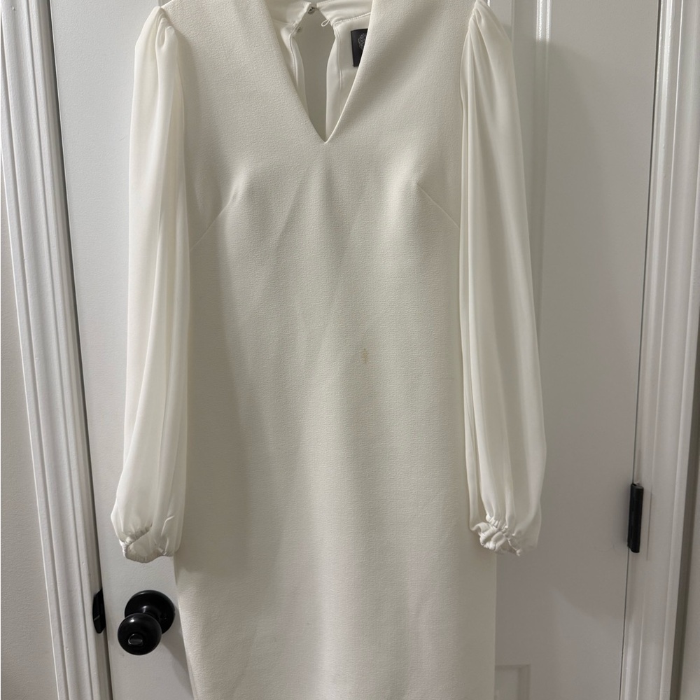 Vince Camuto Cream Long-Sleeve Dress